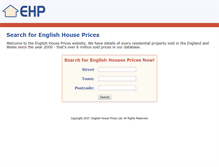 Tablet Screenshot of englishhouseprices.com